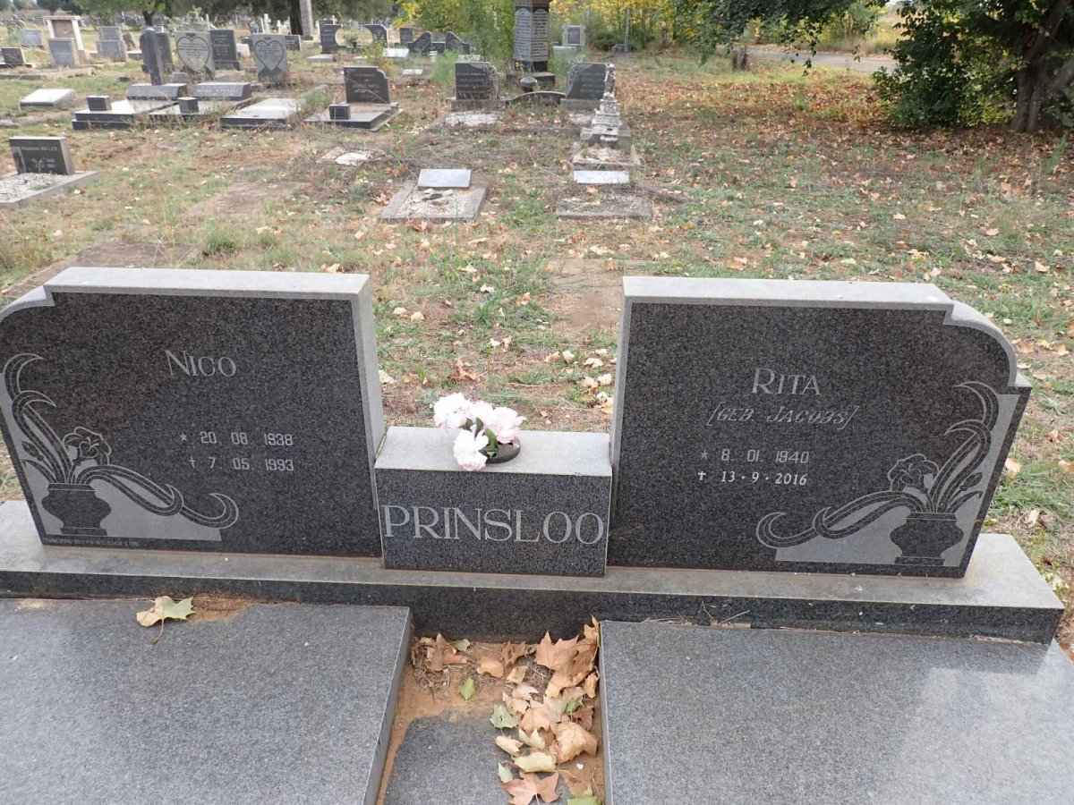 PRINSLOO Nico 1938-1993 & Rita JACOBS 1940-2016