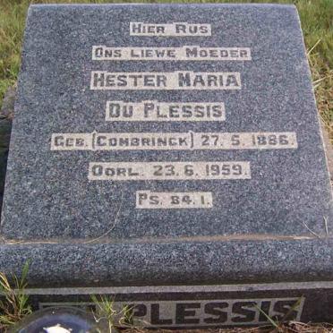 PLESSIS Hester Maria, du nee COMBRINCK 1886-1959