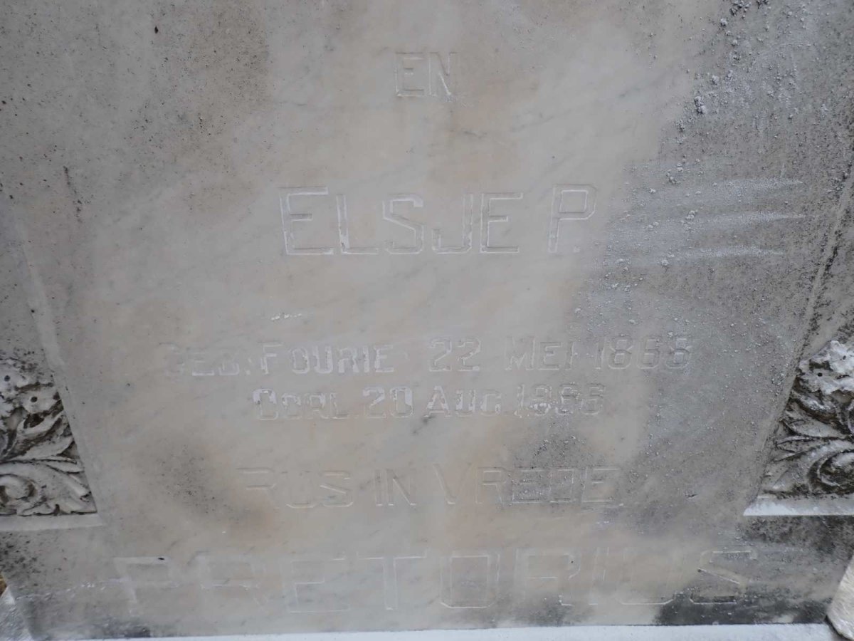 PRETORIUS Johannes H.S. 1855-1927 & Elsje P. FOURIE 1868-1966 _3