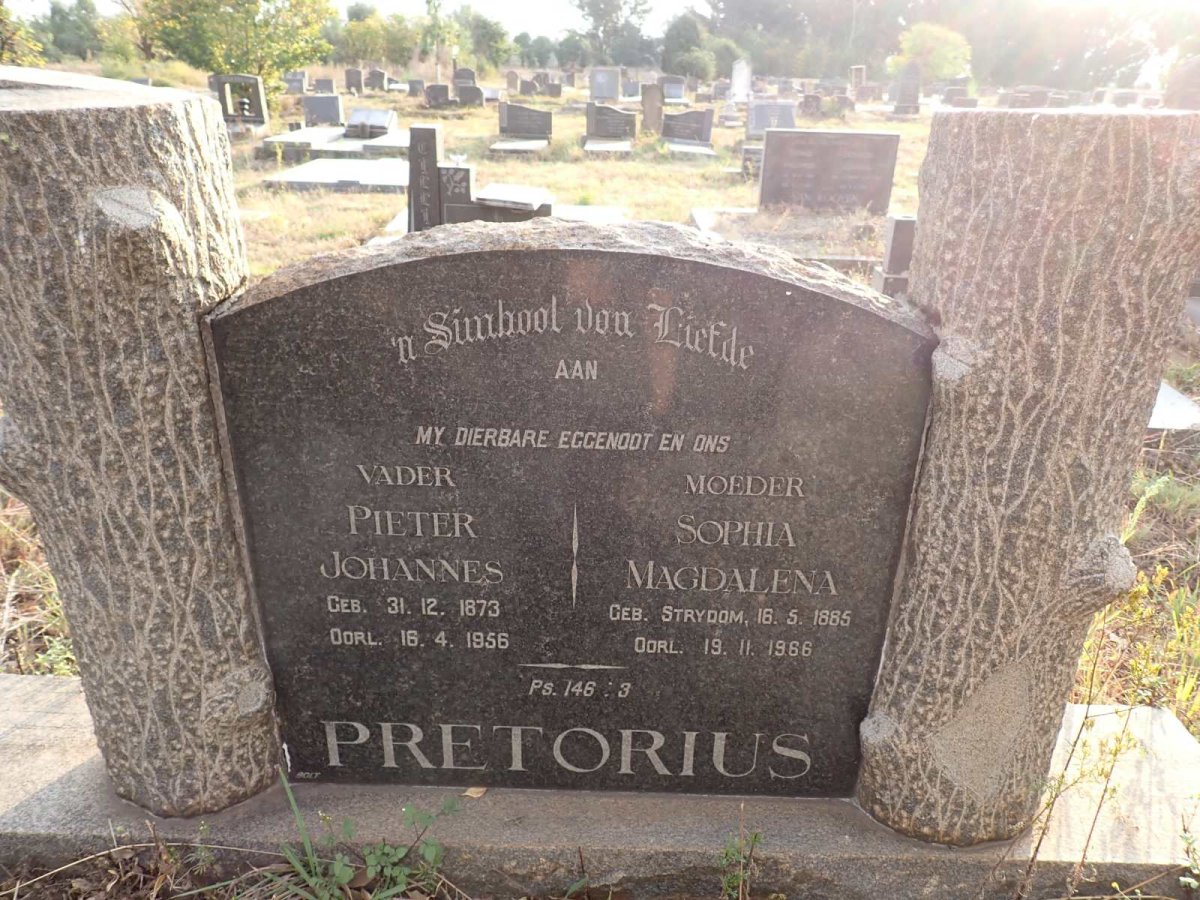 PRETORIUS Pieter Johannes 1873-1956 & Sophia Magdalena STRYDOM 1885-1966