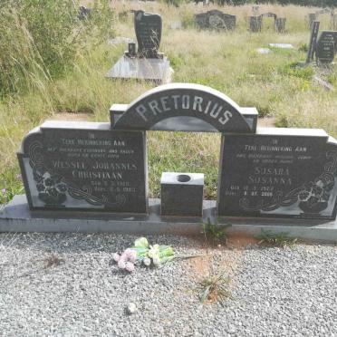 PRETORIUS Wessel Johannes Christiaan 1920-1983 &amp; Susara Susanna 1922-2006