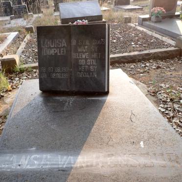 RENSBURG Louisa, Janse van 1904-1995