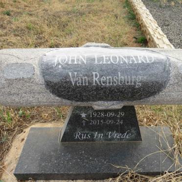 RENSBURG John Leonard, van 1928-2015