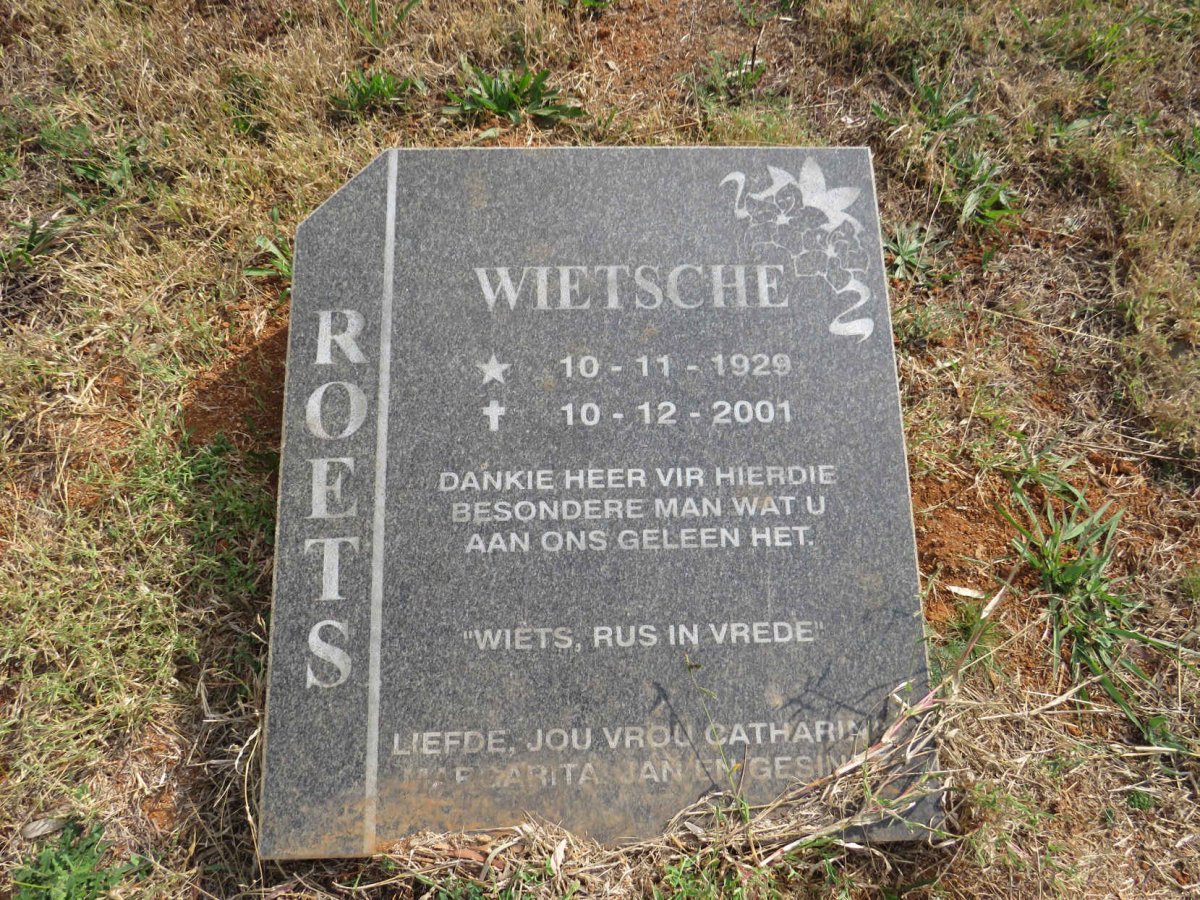 ROETS Wietsche 1929-2001