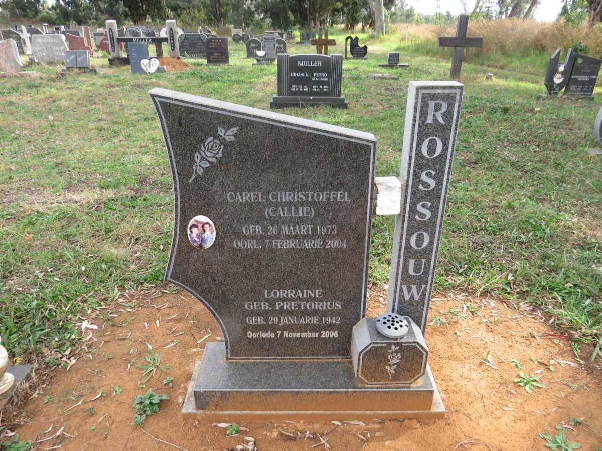 ROSSOUW Carel Christoffel 1973-2004 & Lorraine PRETORIUS 1942-2006
