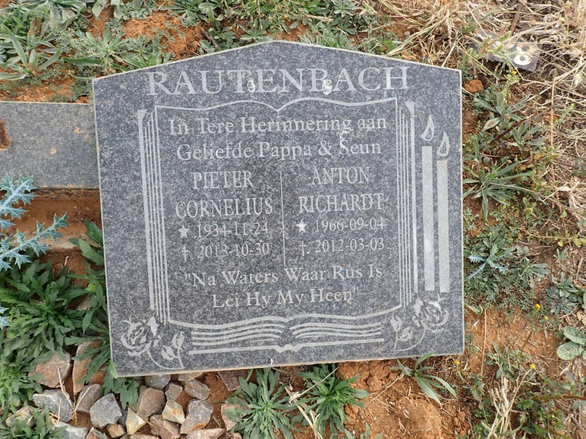 RAUTENBACH Pieter Cornelius 1934-2013 :: RAUTENBACH Anton Richardt 1966-2012
