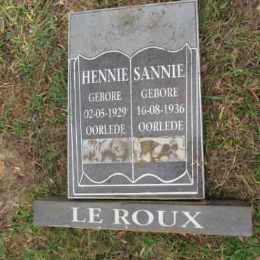 ROUX Hennie, le 1929- & Sannie 1936-