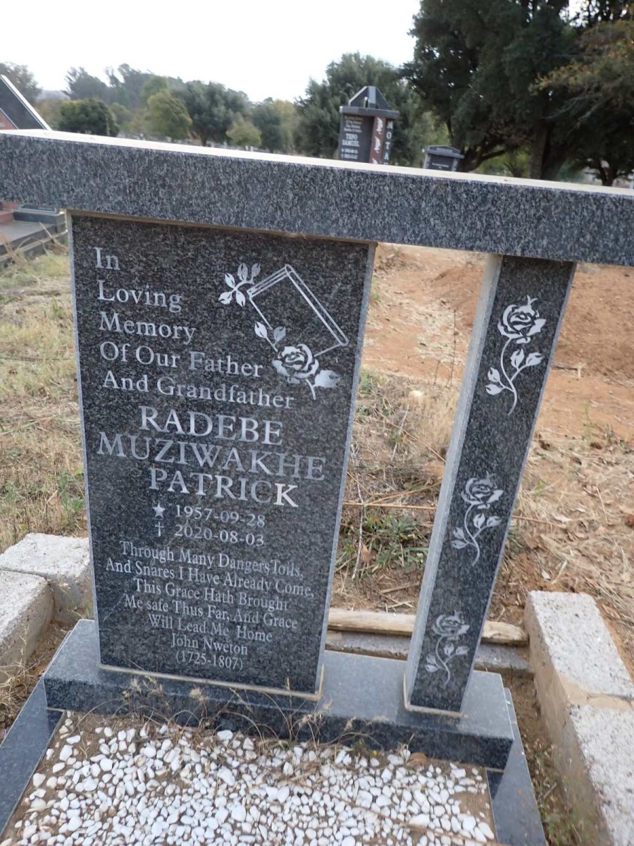 RADEBE Muziwakhe Patrick 1957-2020
