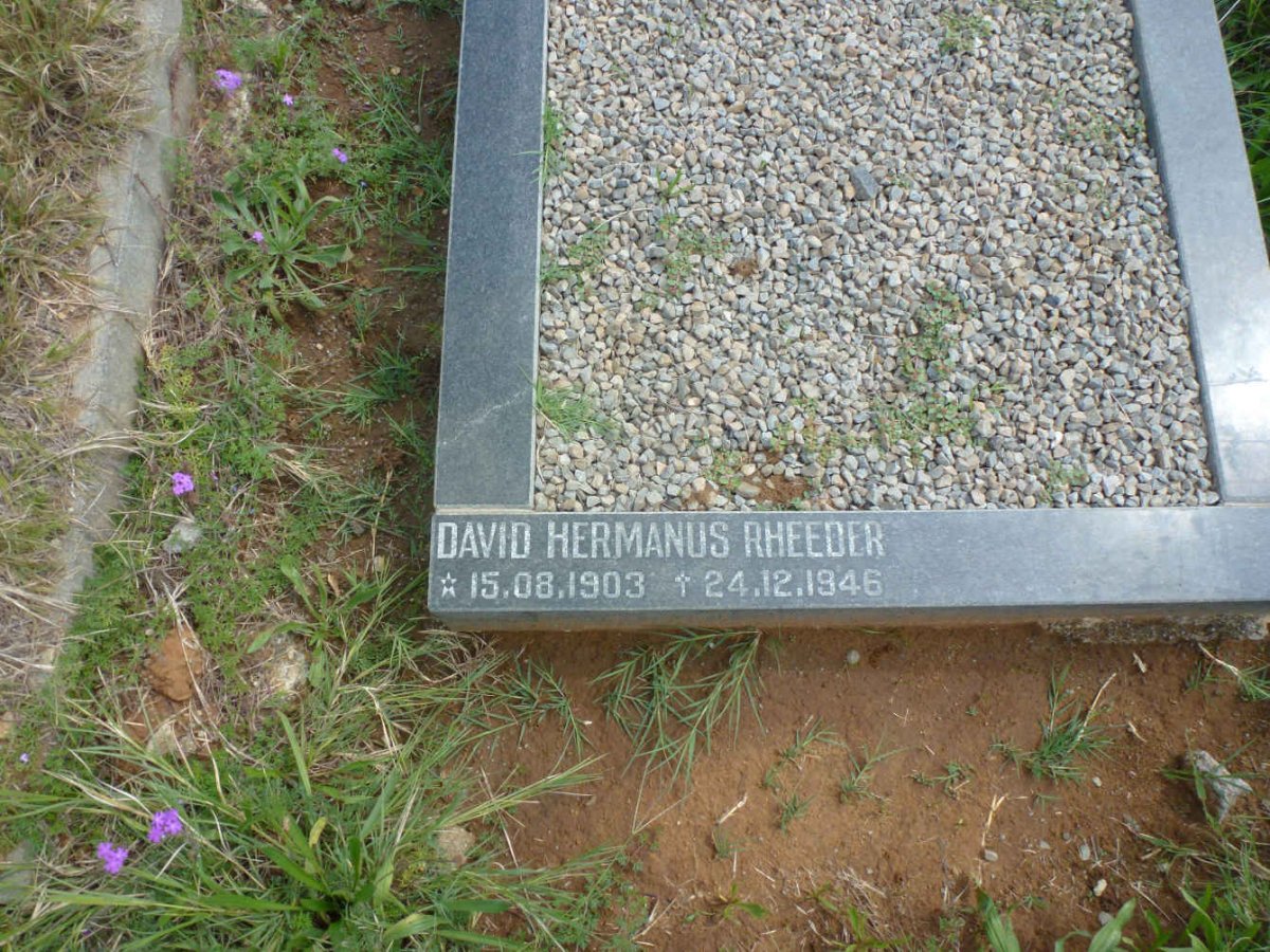 RHEEDER David Hermanus 1903-1946