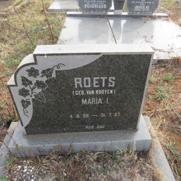 ROETS Maria I. nee VAN ROOYEN 1939-1967