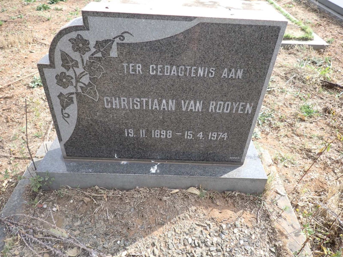 ROOYEN Christiaan, van 1898-1974