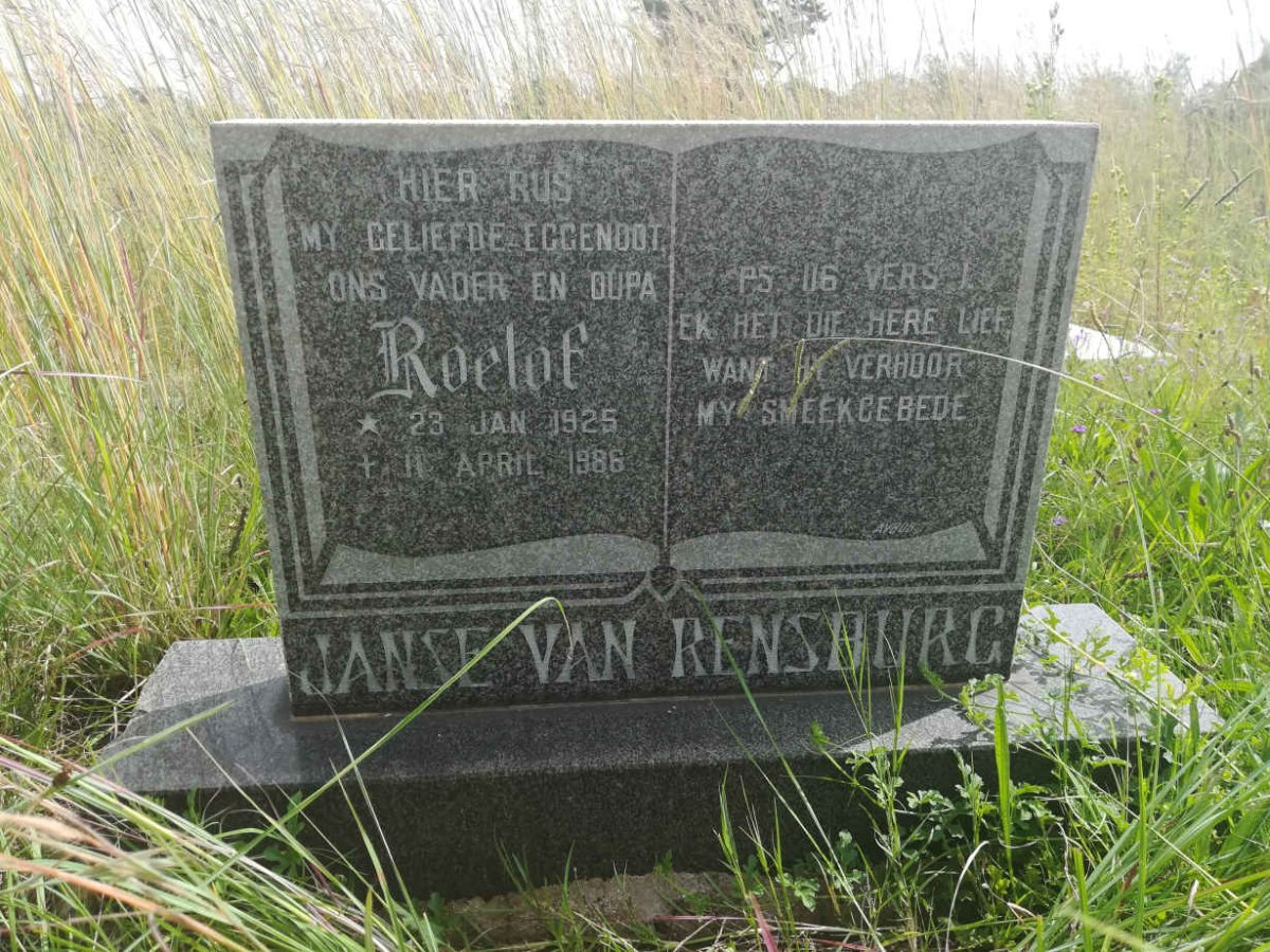 RENSBURG Roelof, Janse van 1925-1986