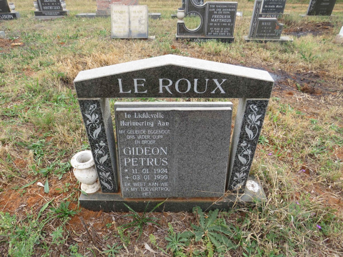 ROUX Gideon Petrus, le 1924-1999