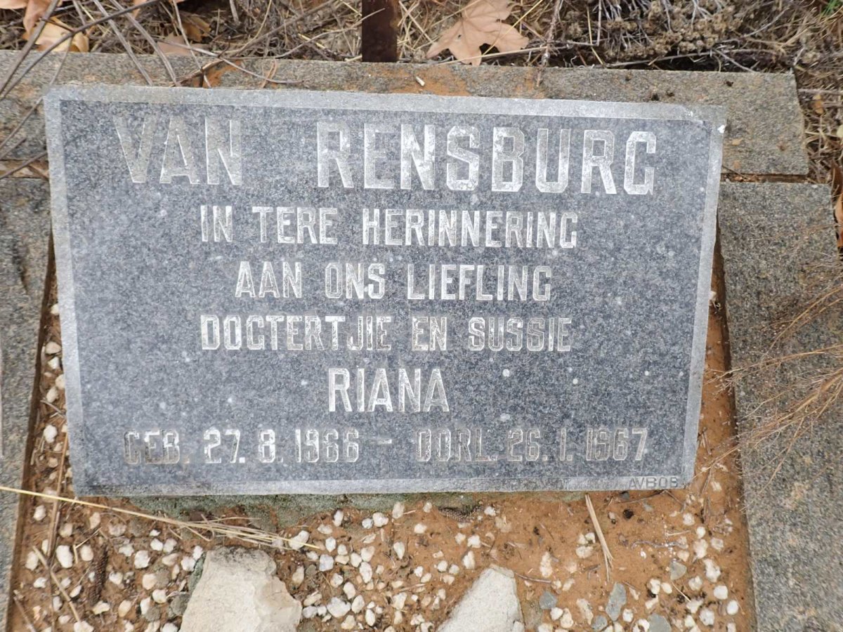 RENSBURG Riana, van 1966-1967