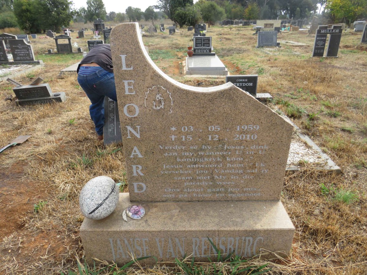RENSBURG Leonard, Janse van 1959-2010