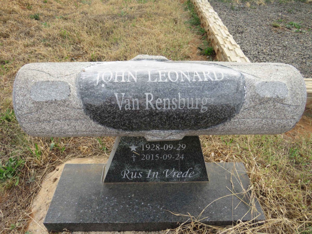 RENSBURG John Leonard, van 1928-2015