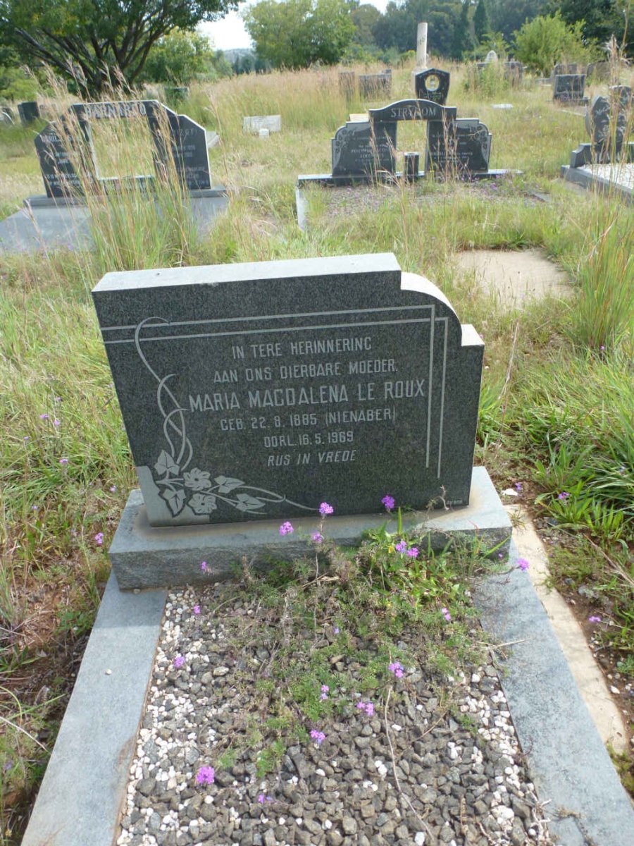 ROUX Maria Magdalena, le nee NIENABER 1885-1969