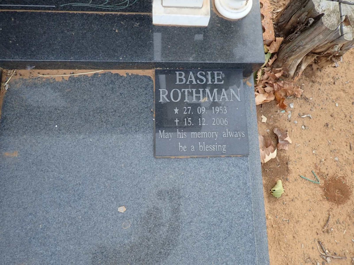 ROTHMAN Hennie 1932-2002 & Sarie 1931-1990 :: ROTHMAN Basie 1953-2006_2