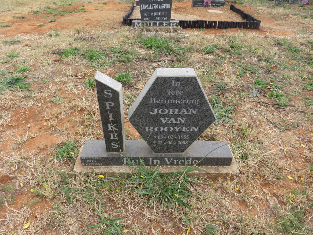 ROOYEN Johan, van 1955-2008