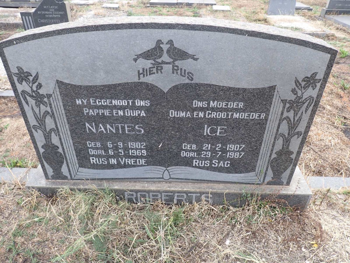 ROBERTS Nantes 1902-1969 & Ice 1907-1987