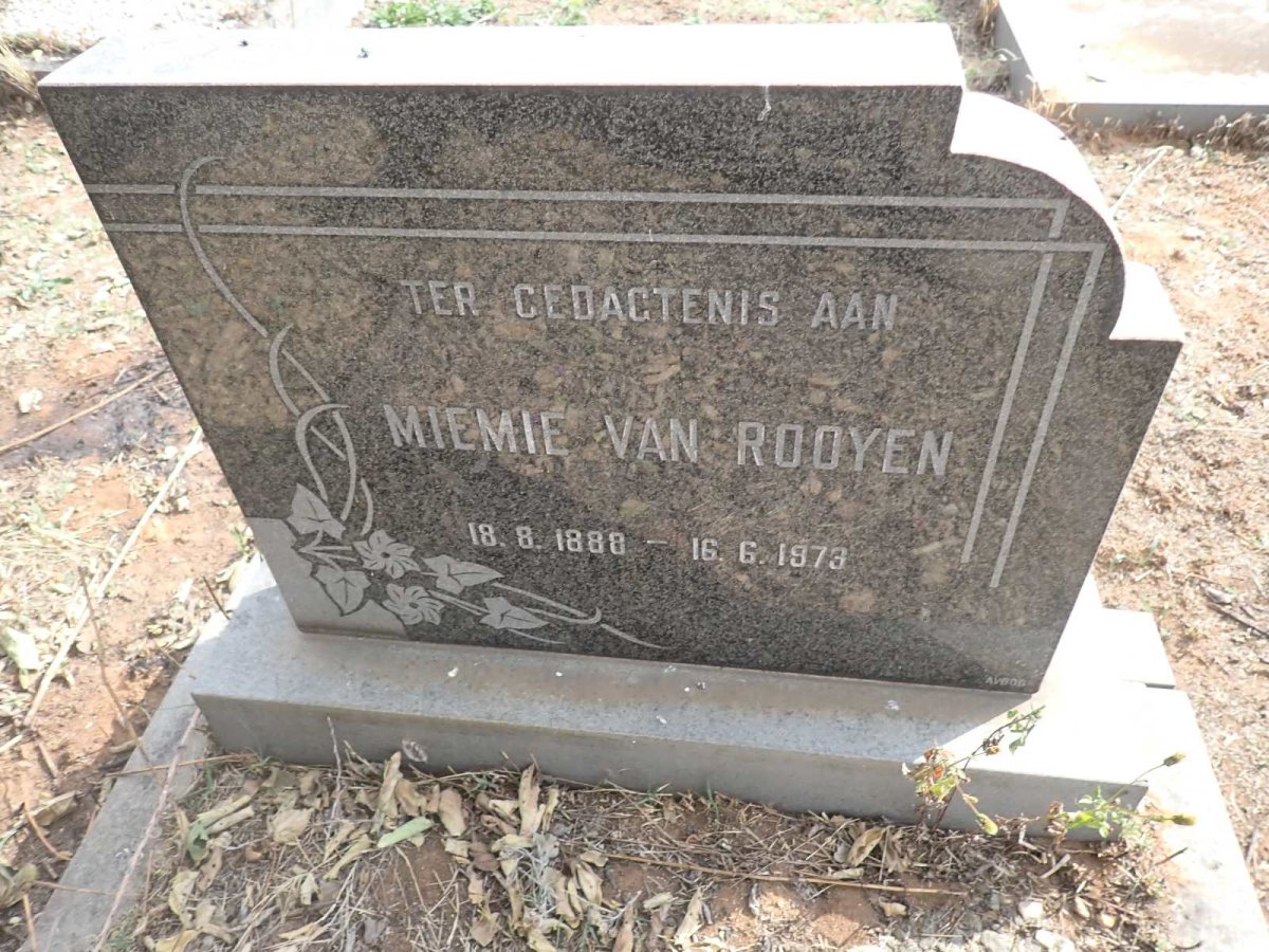 ROOYEN Miemie, van 1888-1973