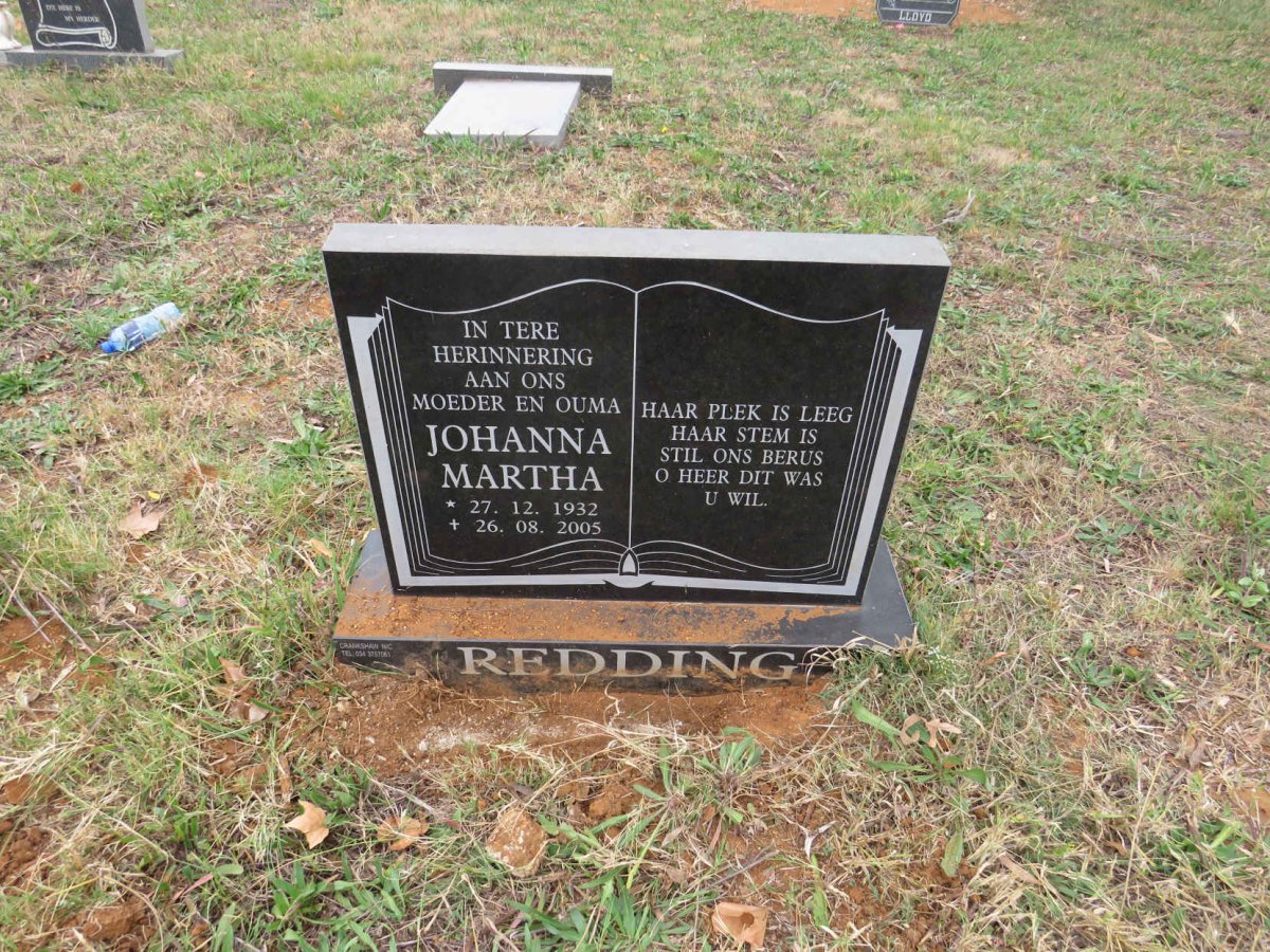 REDDING Johanna Martha 1932-2005
