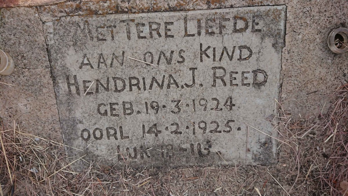 REED Hendrina J. 1924-1925