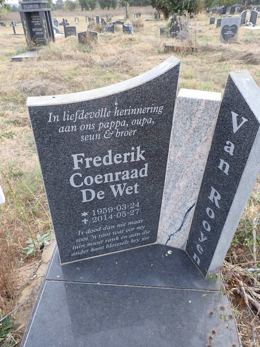 ROOYEN Frederik Coenraad De Wet, van 1959-2014