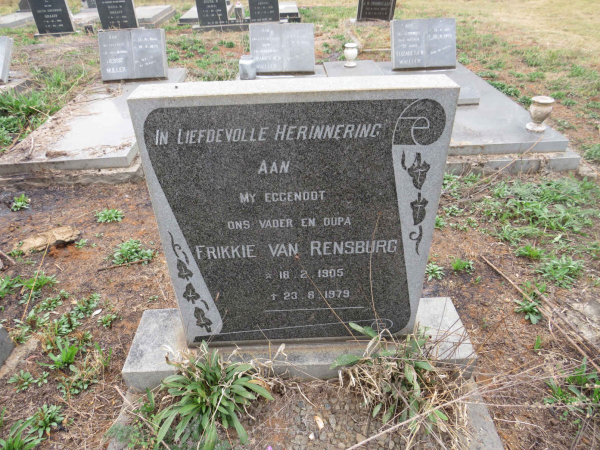 RENSBURG Frikkie, van 1905-1979