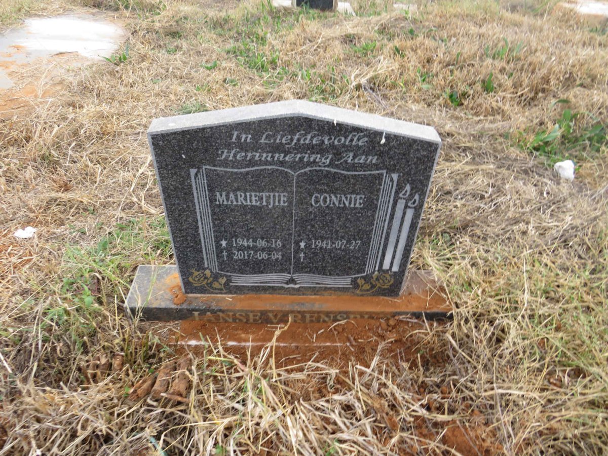 RENSBURG Connie, Janse v. 1941- & Marietjie 1944-2017