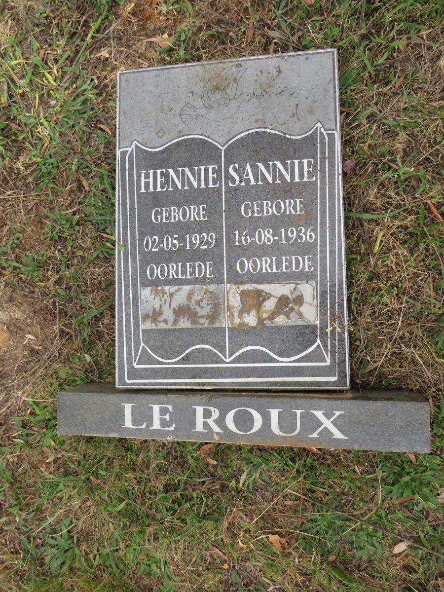 ROUX Hennie, le 1929- & Sannie 1936-