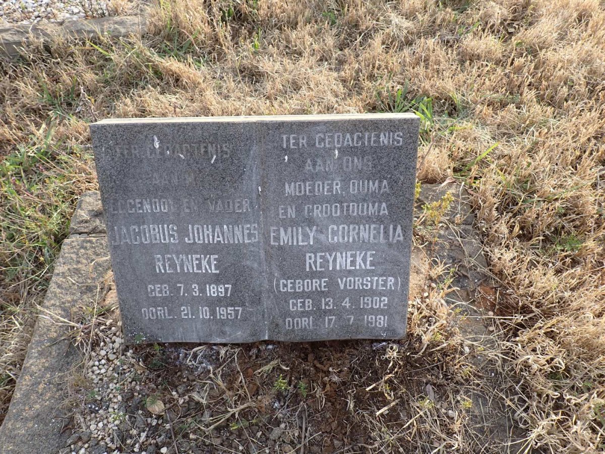 REYNEKE Jacobus Johannes 1897-1957 & Emily Cornelia VORSTER 1902-1981