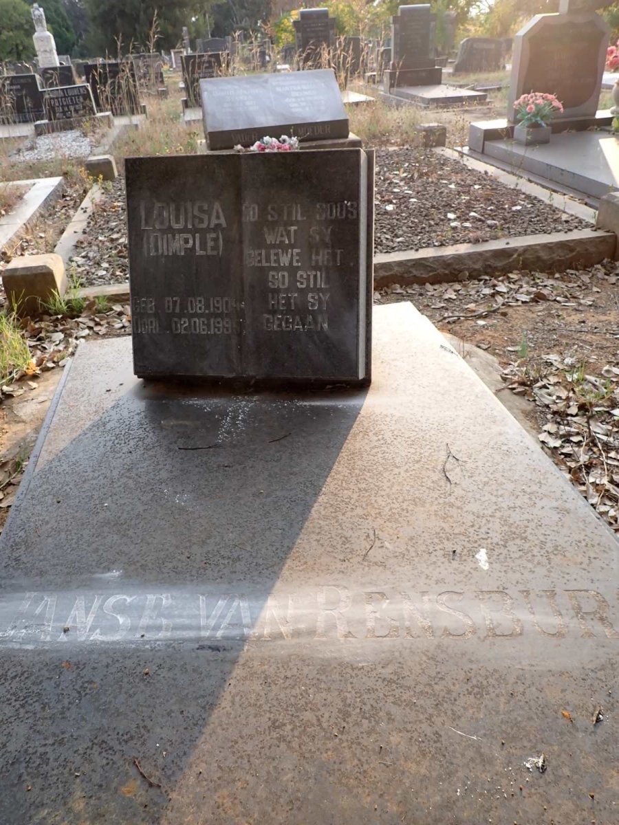 RENSBURG Louisa, Janse van 1904-1995