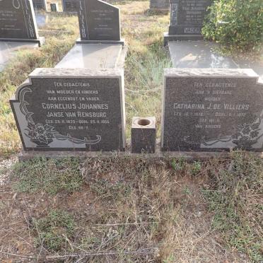 RENSBURG Cornelius Johannes, Janse van 1873-1956 & Catharina J. DE VILLIERS 1878-1972