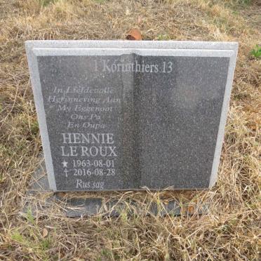 ROUX Hennie, le 1963-2016