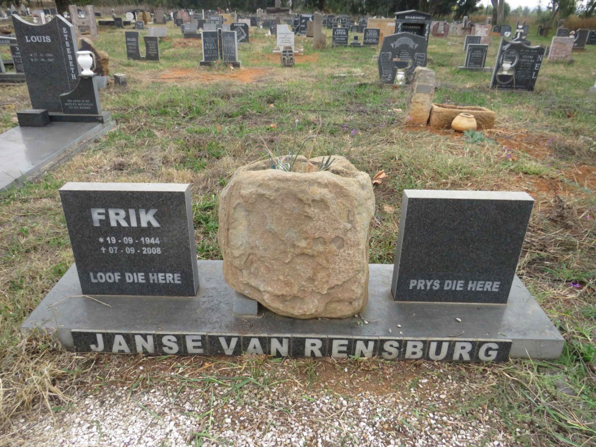 RENSBURG Frik, Janse van 1944-2008 