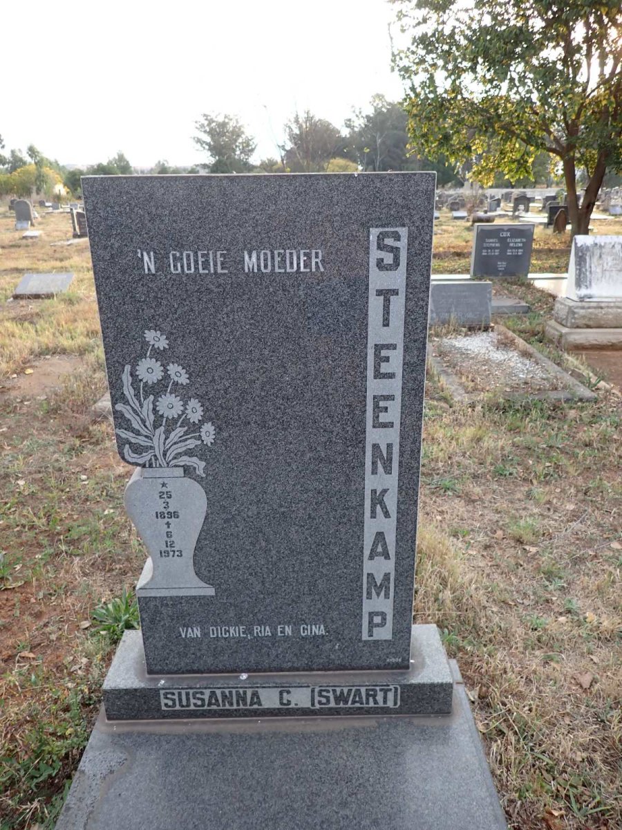 STEENKAMP Susanna C. nee SWART 1896-1973