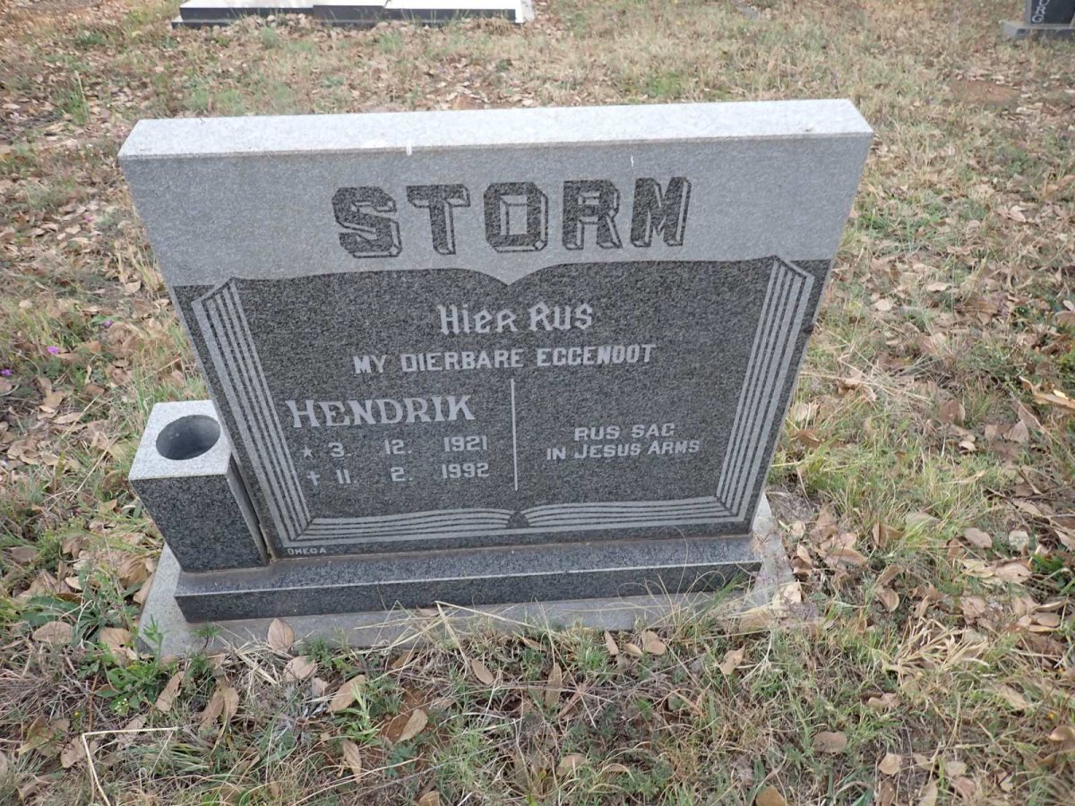 STORM Hendrik 1921-1992