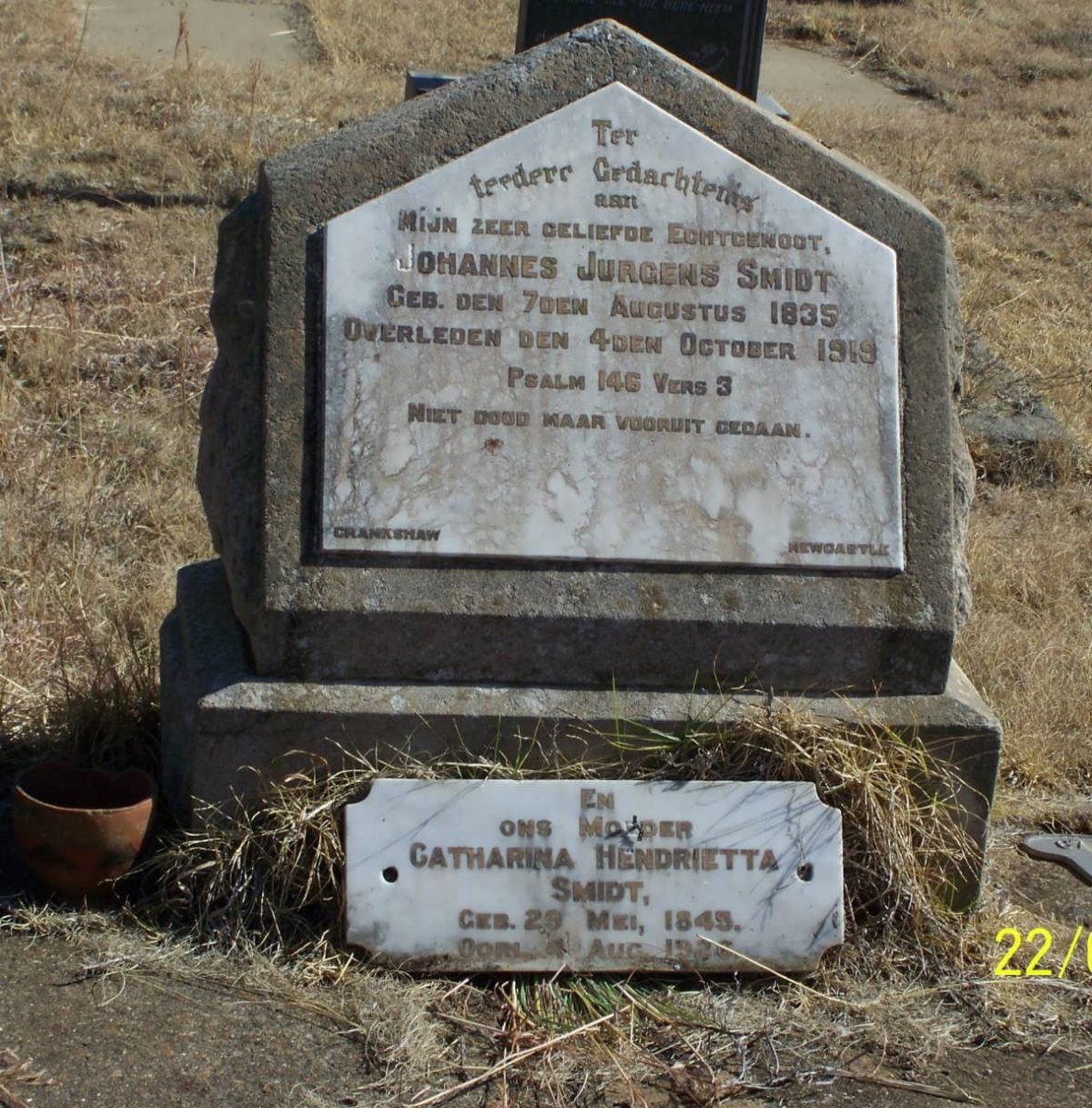 SMIDT Johannes Jurgens 1835-1919 &amp; Catharina Hendrietta 1845-1926