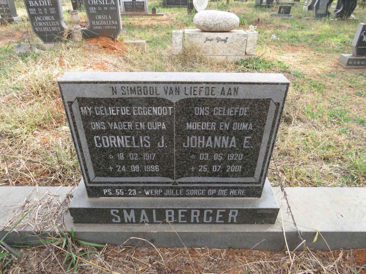 SMALBERGER Cornelis J. 1917-1996 & Johanna E. 1920-2001