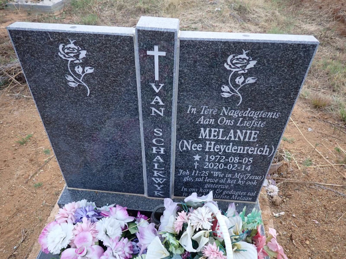 SCHALKWYK Melanie, van nee HEYDENREICH 1972-2020