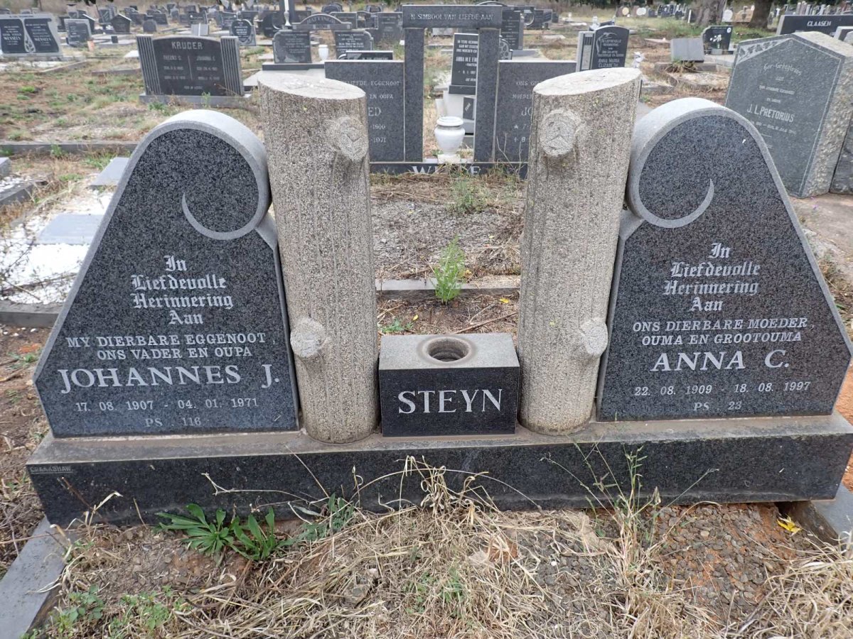 STEYN Johannes J. 1907-1971 & Anna C. 1909-1997