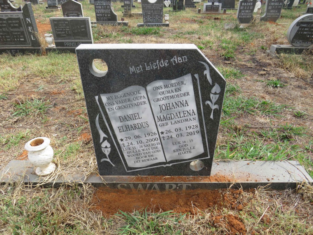 SWART Daniel Elhardus 1926-2000 & Johanna Magdalena LANDMAN 1928-2019
