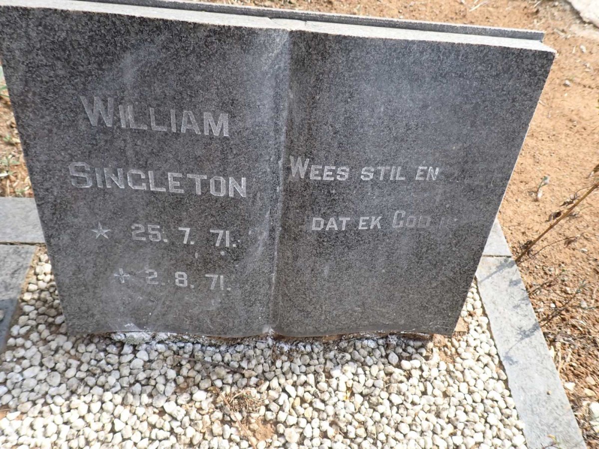 SINGLETON William 1971-1971