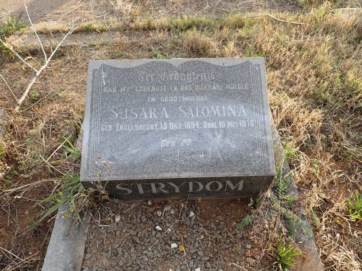 STRYDOM Susara Salomina nee ENGELBRECHT 1894-1976