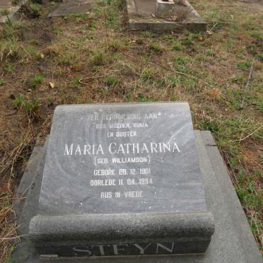 STEYN Maria Catharina nee WILLIAMSON 1901-1994