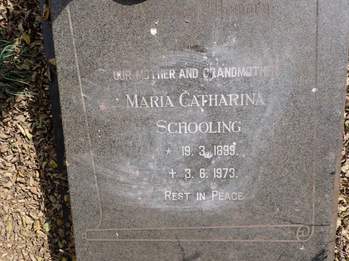 SCHOOLING Maria Catharina 1899-1973