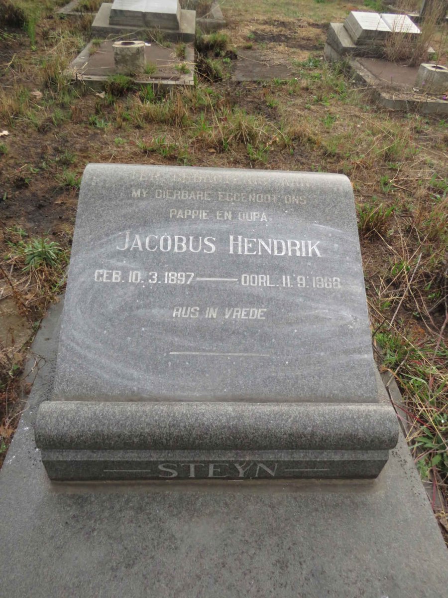 STEYN Jacobus Hendrik 1897-1968