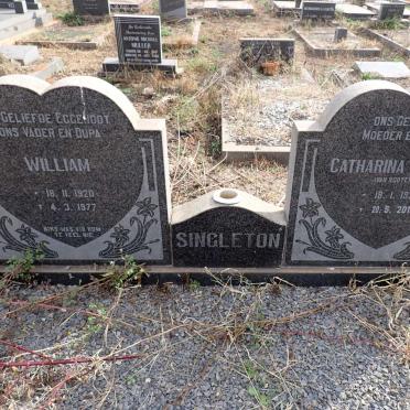 SINGLETON William 1920-1977 & Catharina Aletta VAN ROOYEN 1928-2016