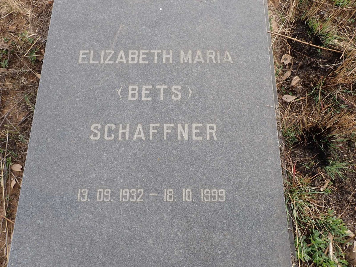 SCHAFFNER Elizabeth Maria 1932-1999